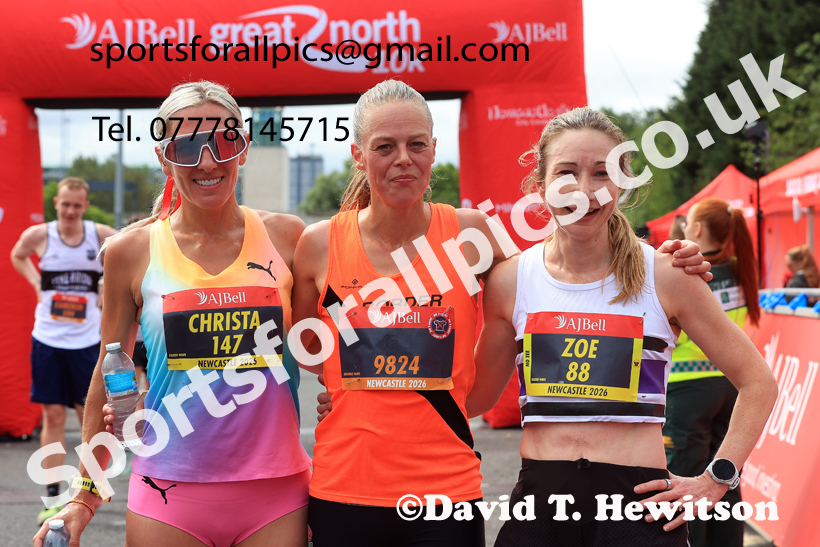 The 2026 AJBell Great North 10k, Newcastle. Photo: David T. Hewitson/Sports for All Pics